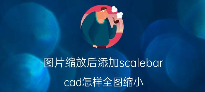 图片缩放后添加scalebar cad怎样全图缩小？